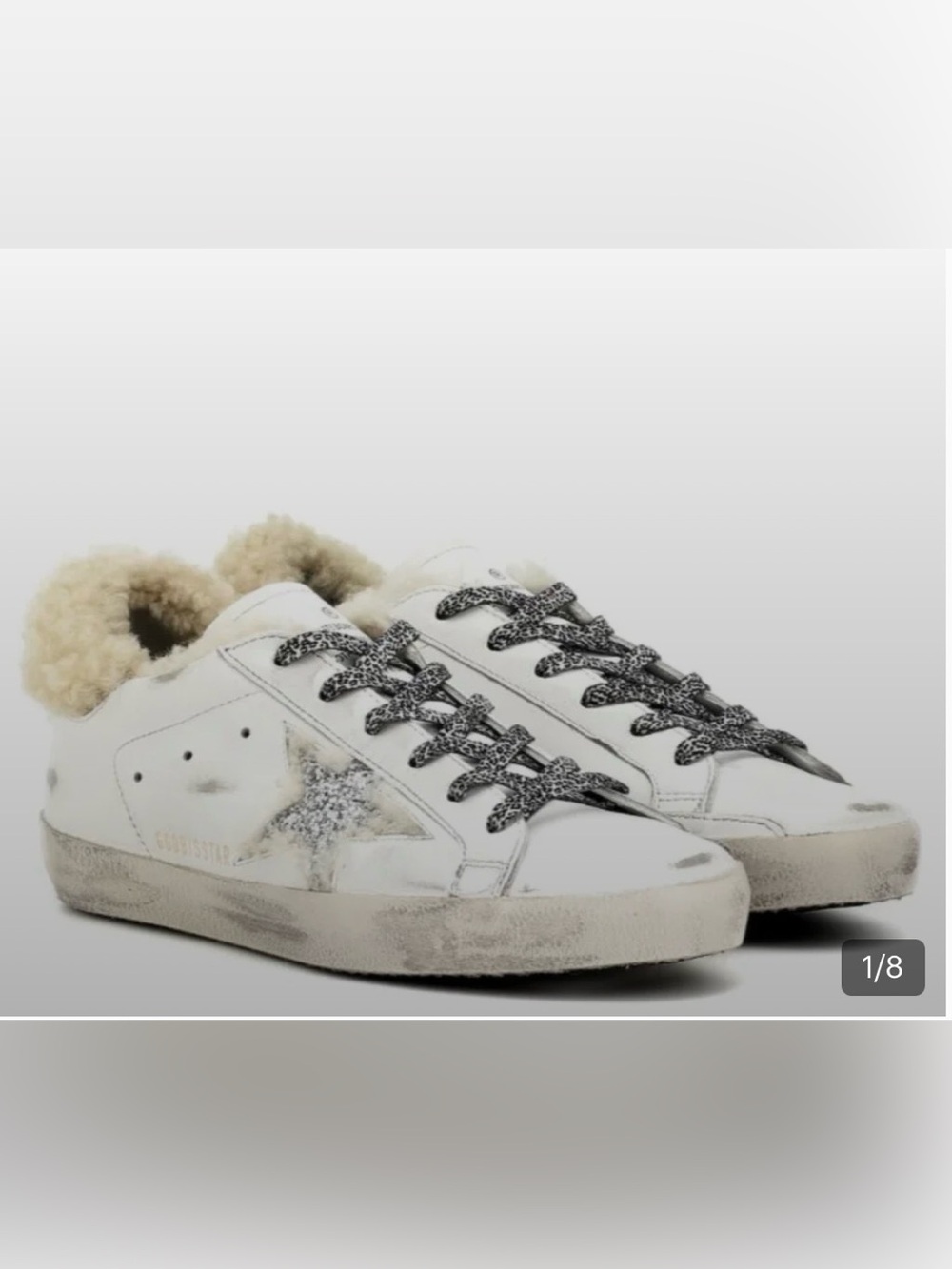 Golden Goose Superstar shearling-lined sneakers sz 37